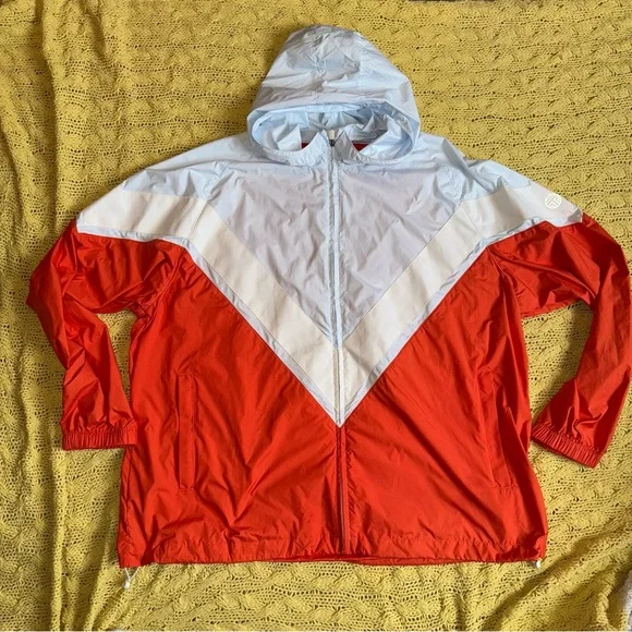 Tory Sport Chervon Orange/White Windbreaker - Picture 2 of 16